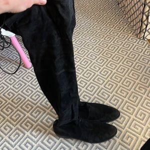 Stuart Weitzman over the knee lowland suede boots size 11 black